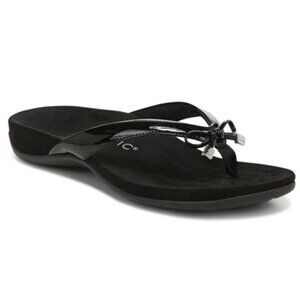 Vionic Bella Toe Post Sandal Womens Size 9 Black